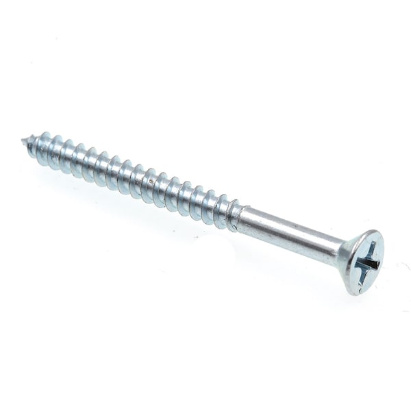 Prime-Line Wood Screw, Flat Head, Phillips Drive No. 8 X 2in Zinc Plated Steel 75PK 9035299 - main